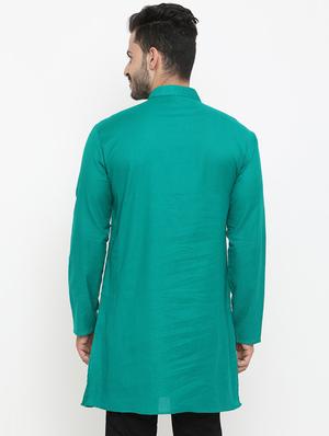 green solid medium kurta - 16718887 - Standard Image - 3