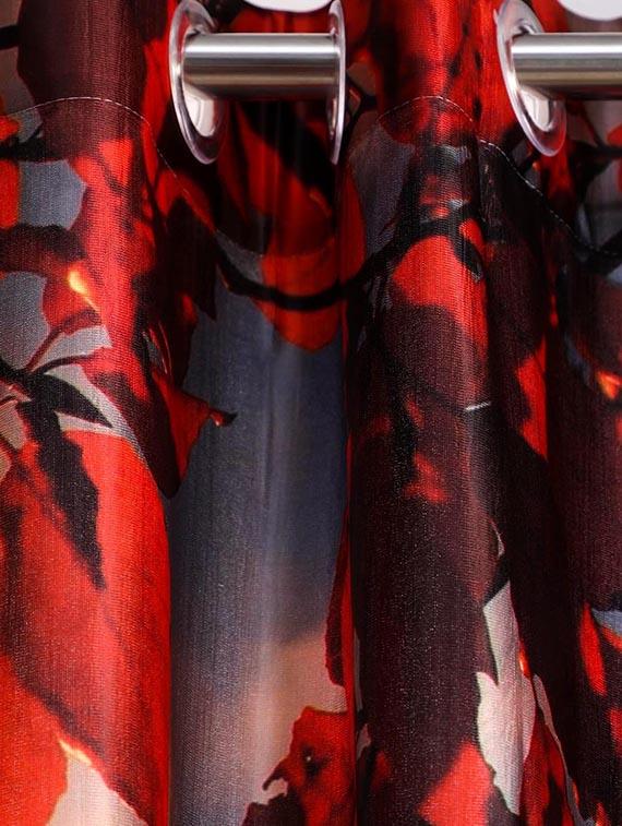polyester long crush digital printed window curtain 2 -pieces - 16719158 - Zoom Image - 3