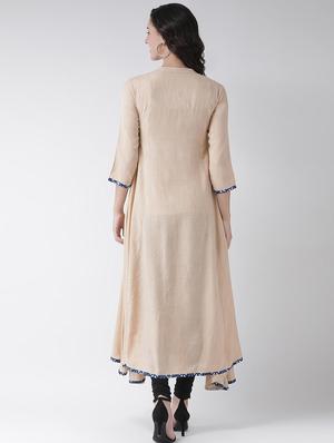 solid a-line kurta - 16719446 - Standard Image - 3