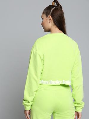 round neck cropped sweatshirt - 16719621 - Standard Image - 3