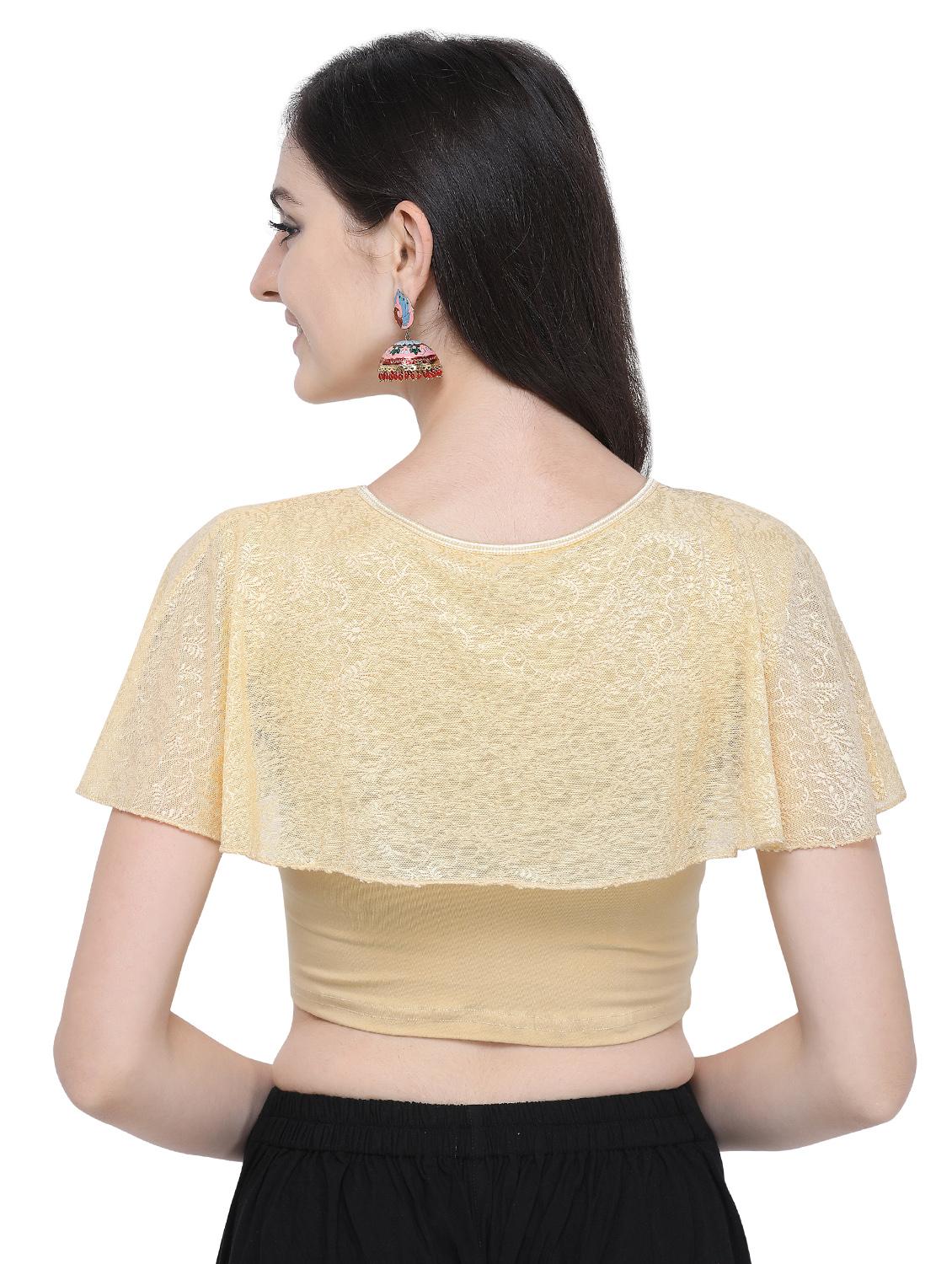 cape style solid blouse - 16719657 - Zoom Image - 3