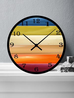 multicolour mdf wood based wall clock - 16719718 - Standard Image - 3