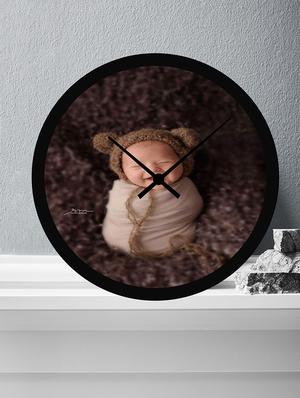 new born baby mdf wood based wall clock - 16719722 - Standard Image - 3