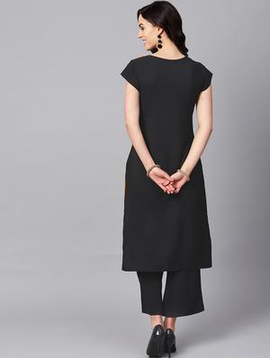 color block straight kurta - 16719828 - Standard Image - 3