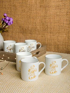 tea cups with real gold design (set of 6) - 16720362 - Standard Image - 3