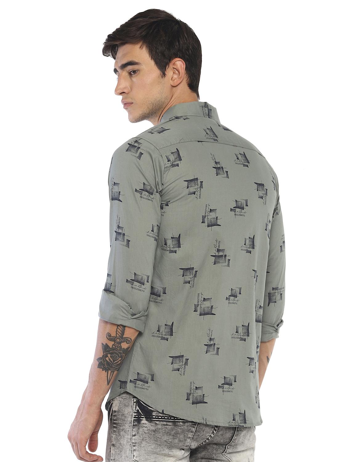 grey printed casual shirt - 16721144 - Zoom Image - 3