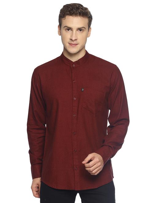red self design casual shirt - 16721171 - Standard Image - 1