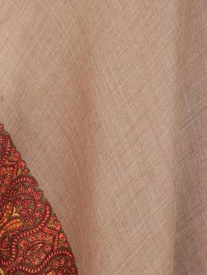 solid bordered pashmina shawl - 16721179 - Standard Image - 3