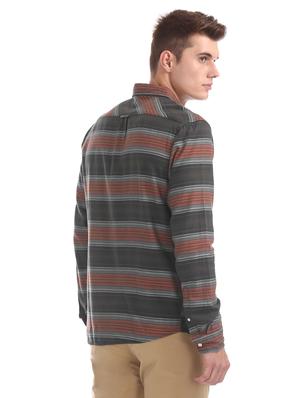 grey striped casual shirt - 16721328 - Standard Image - 3