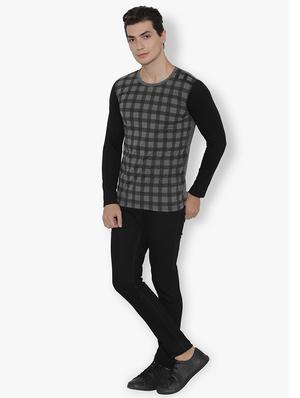 grey checkered t-shirt - 16721588 - Standard Image - 3