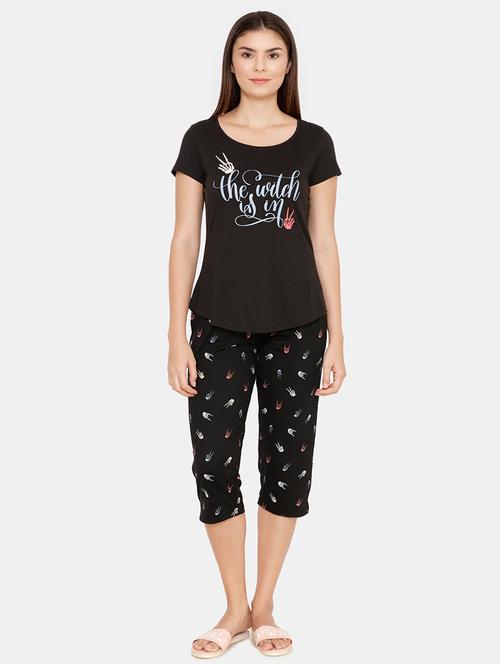 scoop neck quirky capri set nightwear set - 16721905 - Very Small Image - 1