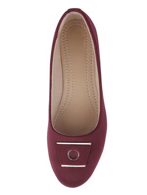 red slip on ballerinas - 16722859 - Standard Image - 3