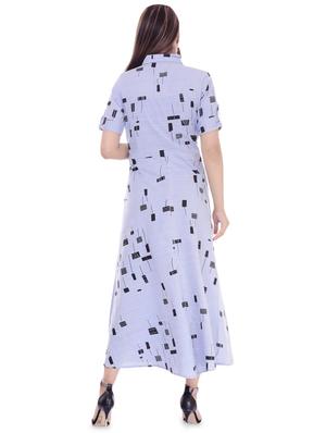 printed a-line ethnic dress - 16723079 - Standard Image - 3