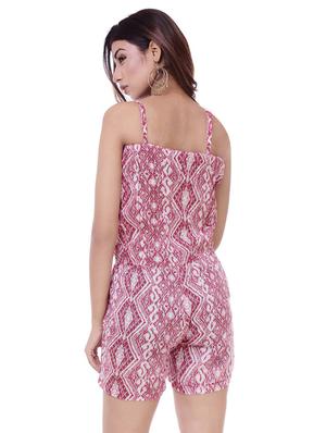 cami neck abstract print romper - 16723094 - Standard Image - 3
