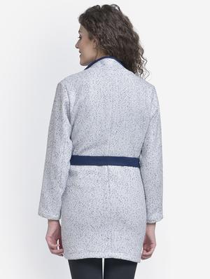 tie front water fall coat - 16724106 - Standard Image - 3