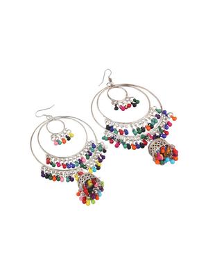 multi colored metal jhumka earring - 16724738 - Standard Image - 3