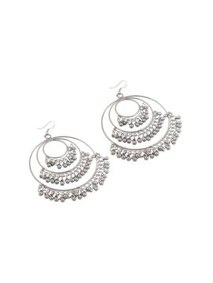 silver metal jhumka earring - 16724741 - Standard Image - 3