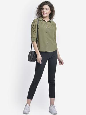 roll up sleeved solid shirt - 16724787 - Standard Image - 3