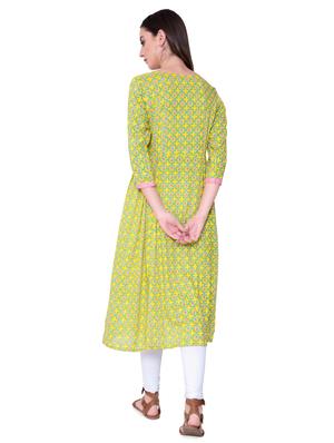 printed flared kurta - 16724853 - Standard Image - 3