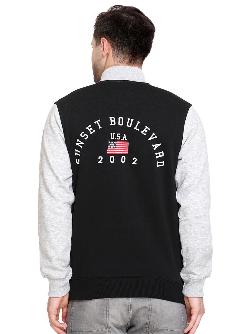 black chest printed sweatshirt - 16724891 - Zoom Image - 3