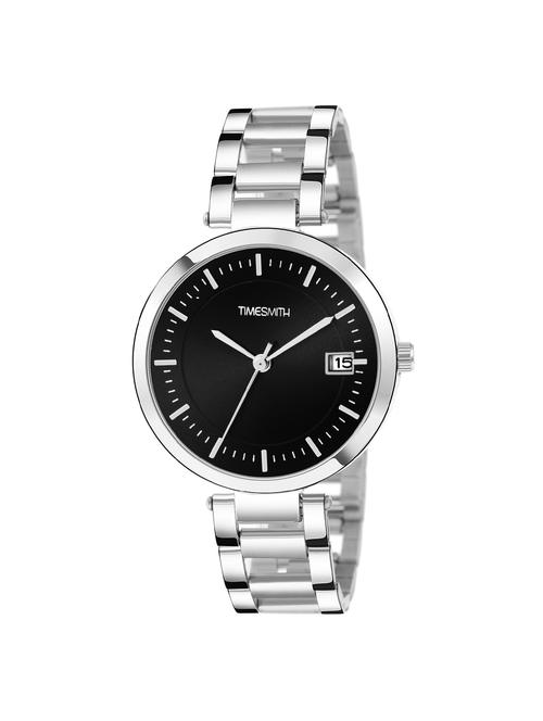 timesmith black dial silver stainless steel analog watch for women tsc-100 ktd1 - 16724998 - Standard Image - 1