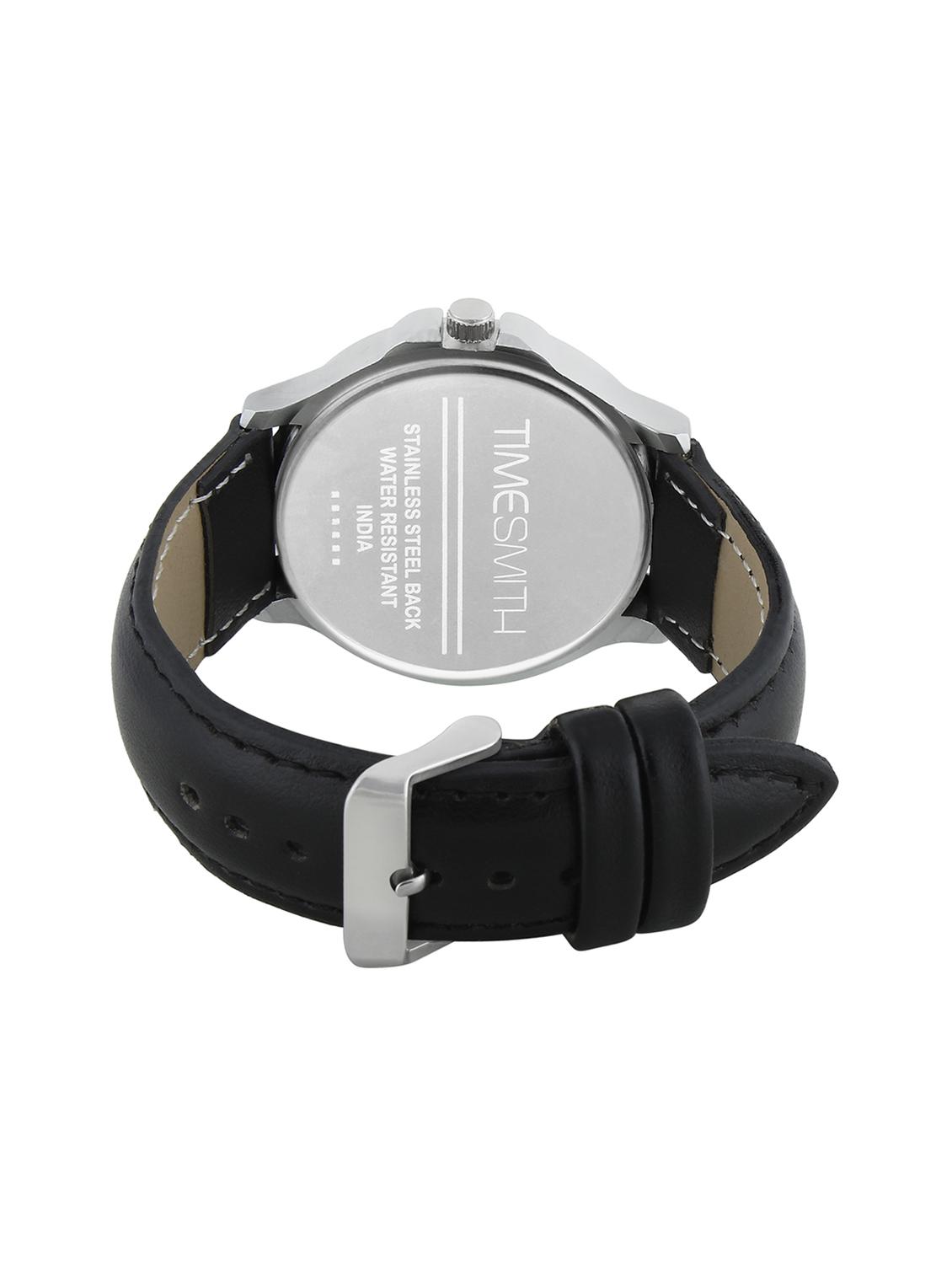 timesmith white dial black leather analog watch for men tsc-026ktd1 - 16725160 - Zoom Image - 3