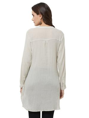 solid high-low kurti - 16725205 - Standard Image - 3