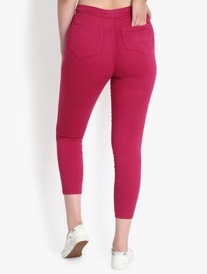 high rise solid jeans - 16725686 - Standard Image - 3