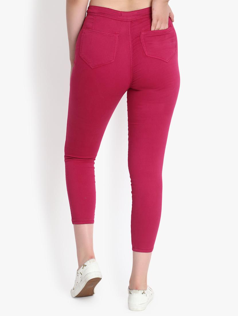 high rise solid jeans - 16725686 - Zoom Image - 3