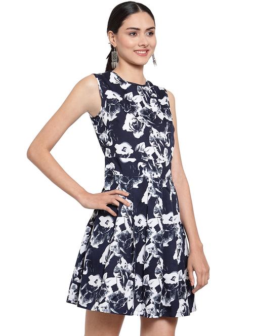 round neck floral skater dress - 16725869 - Standard Image - 1