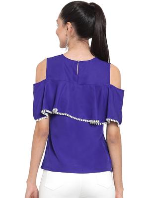 cold shoulder lace detail top - 16725886 - Standard Image - 3