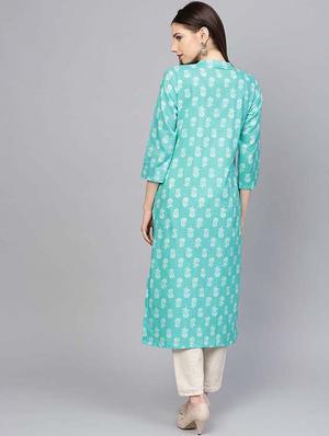 floral straight kurta - 16725963 - Standard Image - 3