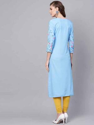printed straight kurta - 16725993 - Standard Image - 3