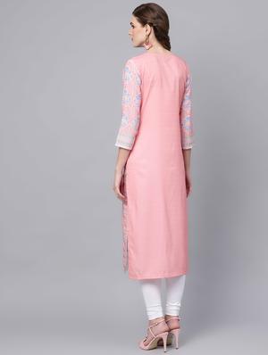 printed straight kurta - 16725998 - Standard Image - 3