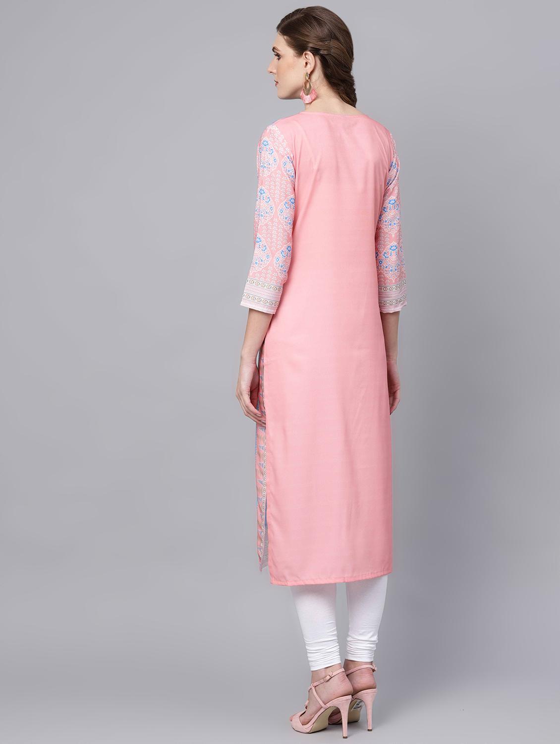 printed straight kurta - 16725998 - Zoom Image - 3