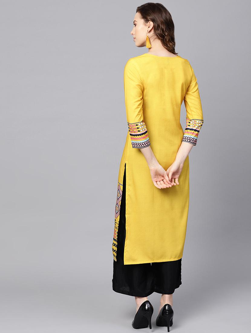 straight printed kurta - 16726052 - Zoom Image - 3