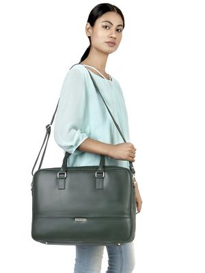 green leatherette laptop laptop bag - 16726204 - Standard Image - 6
