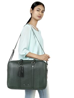 green leatherette laptop laptop bag - 16726211 - Standard Image - 6