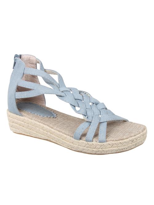 blue closed back wedges - 16726266 - Standard Image - 1