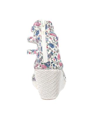 white closed back wedges - 16726268 - Standard Image - 3