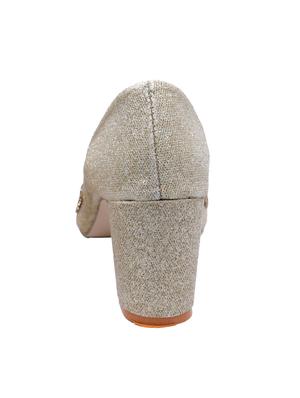 gold slip on pumps - 16726443 - Standard Image - 3