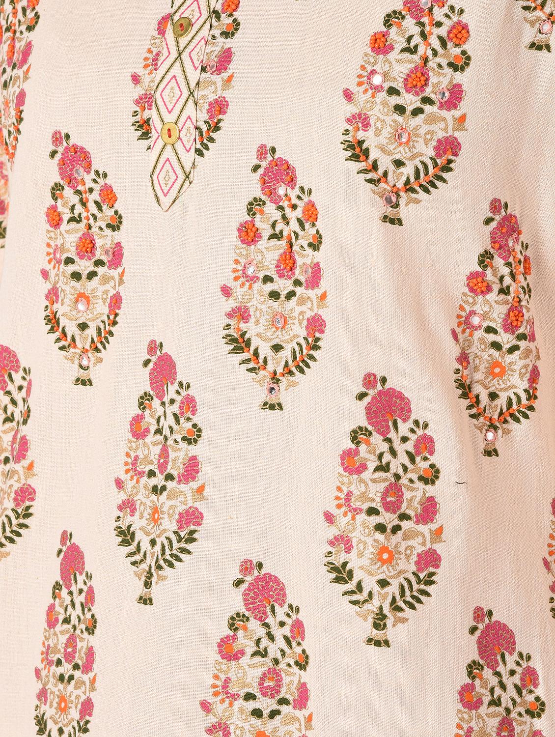 floral kurta palazzo set - 16728279 - Zoom Image - 6