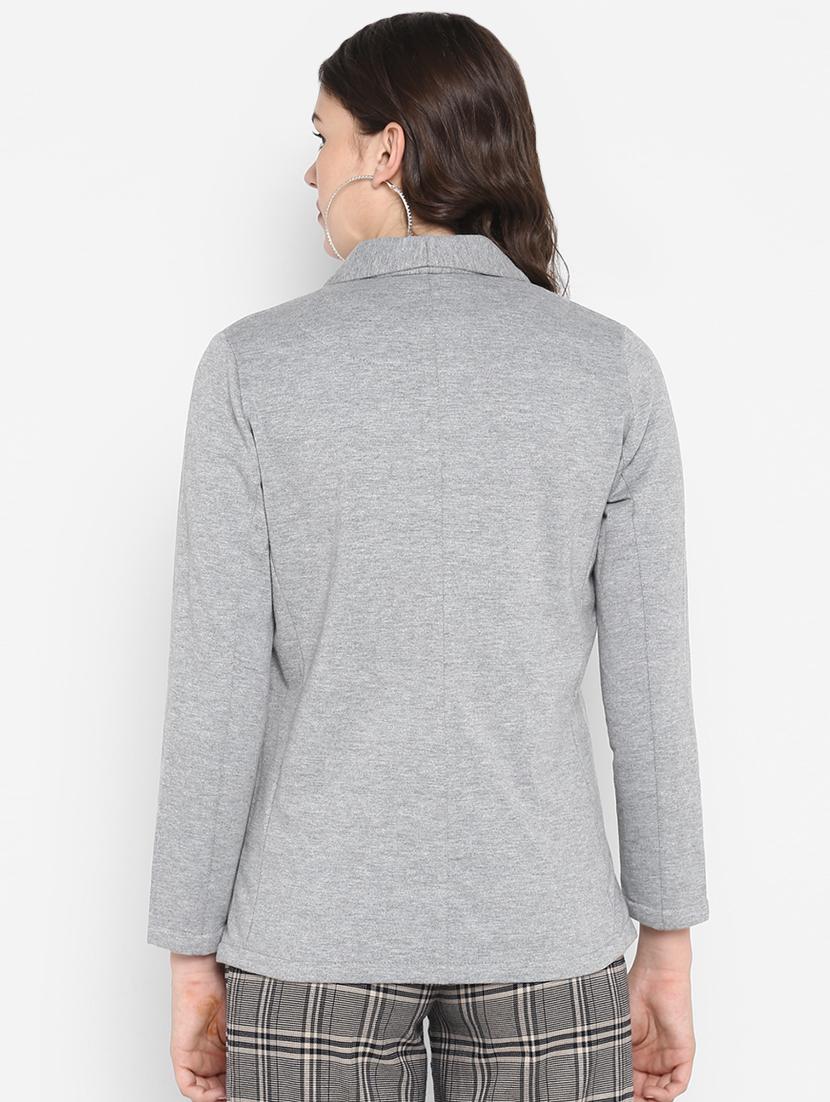 v-neck long sleeved blazer - 16729226 - Zoom Image - 3