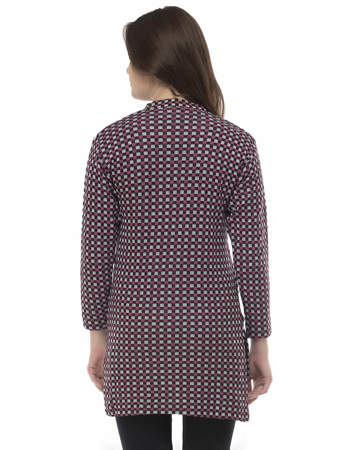 checkered woolen kurti - 16729880 - Zoom Image - 3