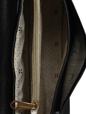 black leatherette regular sling bag - 16731021 - Standard Image - 3