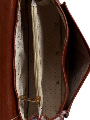 brown leatherette regular sling bag - 16731025 - Standard Image - 3