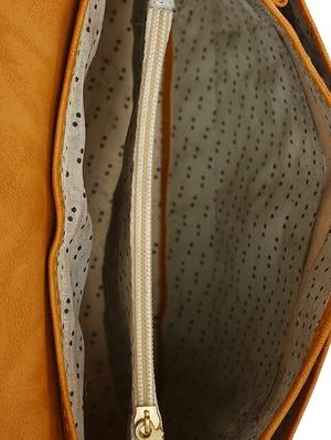 tan leatherette regular sling bag - 16731027 - Standard Image - 3