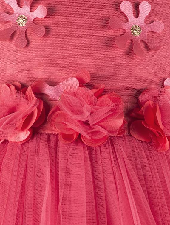 gathered floral applique frock - 16731076 - Zoom Image - 3