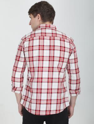 red checkered casual shirt - 16731093 - Standard Image - 3