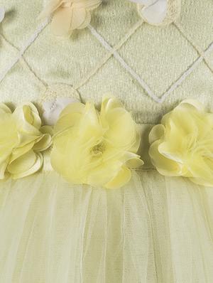 gathered floral applique frock - 16733365 - Standard Image - 3